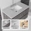 Meuble-lavabo flottant 36 po avec lavabo, tiroir à fermeture en douceur, comptoir en granite blanc de 2 po et dosseret, contreplaqué