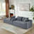 Modular Corduroy Sectional with Reversible Chaise - Compression, No Assembly-171428525
