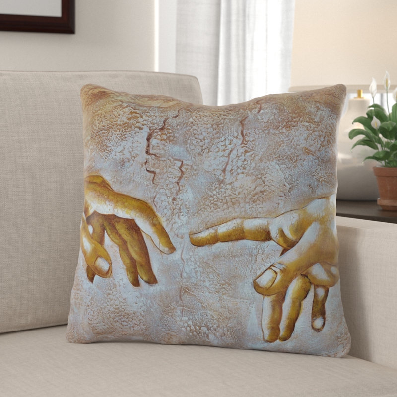 Coussin décoratif painting Duell, Microsuède, Intérieur