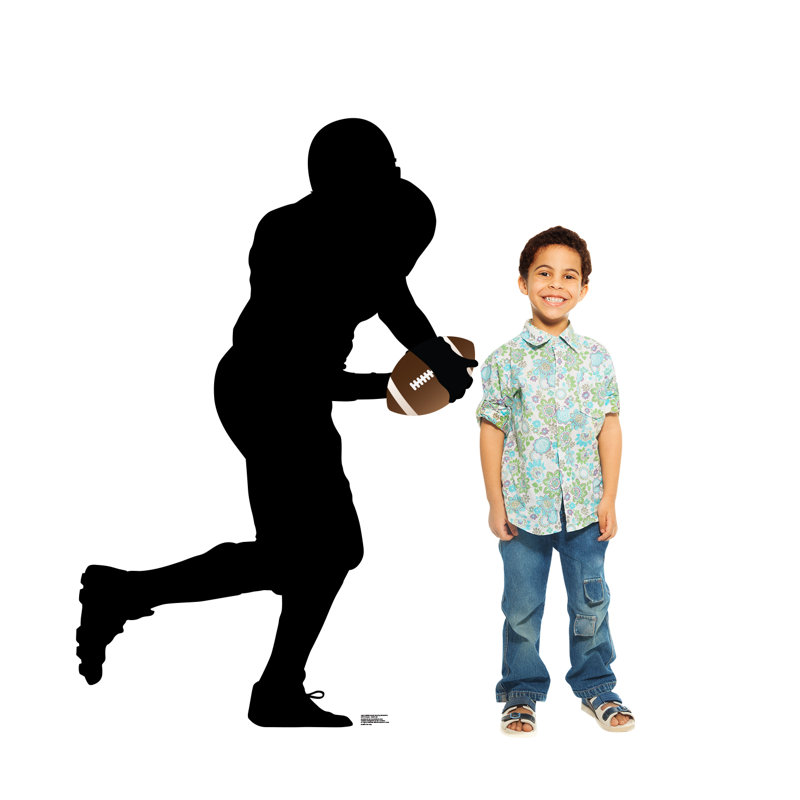 68'' Black Football Player Cardboard Standup