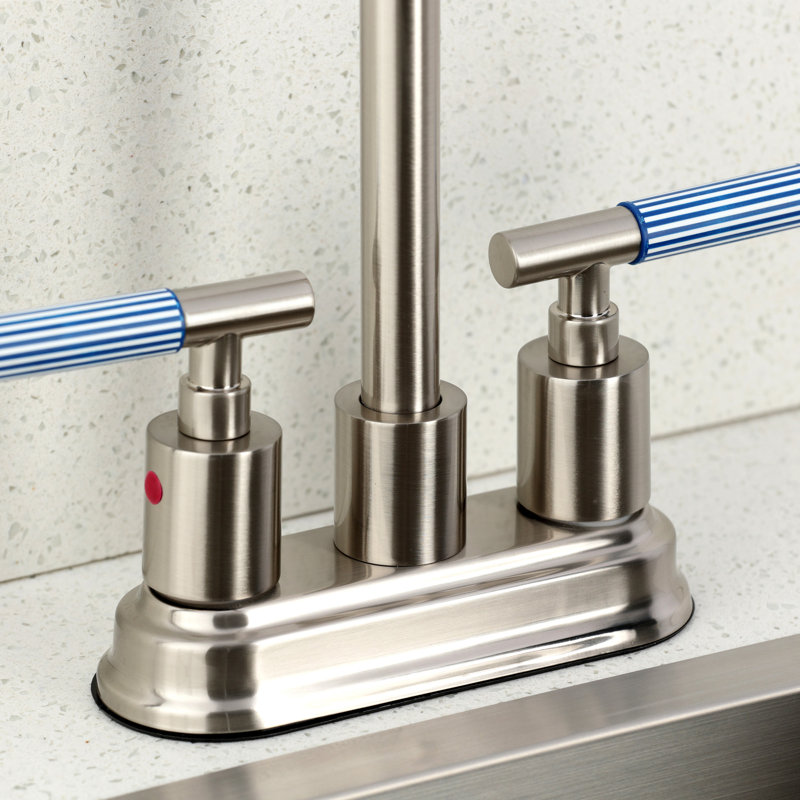 Kingston Brass Synchronous Deck Mount Bar Faucet, Brushed Nickel