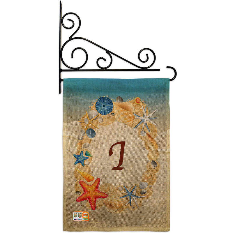 En toile jute 2 faces d’été, 19 po x l 13 po drapeau de jardin, I