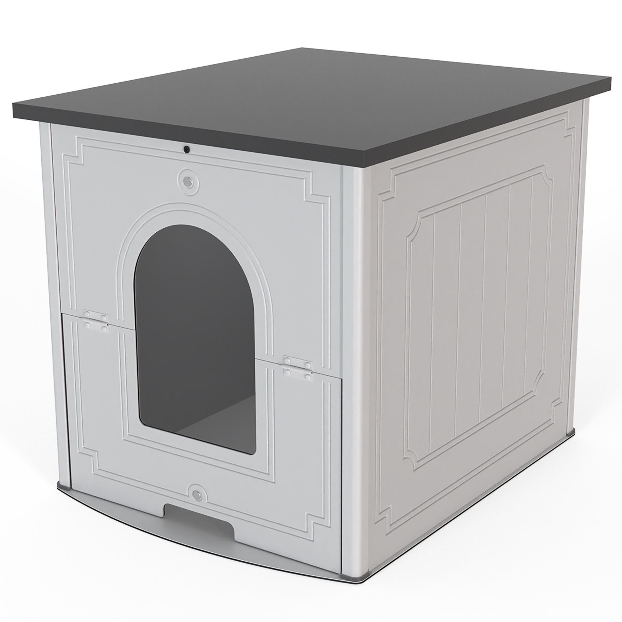 Palram CATSHIRE Cat Litter Box Enclosure Furniture, Hidden Litter