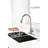 Single Handle Pull Down Brushed Nickel Faucet For Kitchen Sink - High Arc Stainless Steel Tap Smooth Operation Out With Body Efficient Water Flow