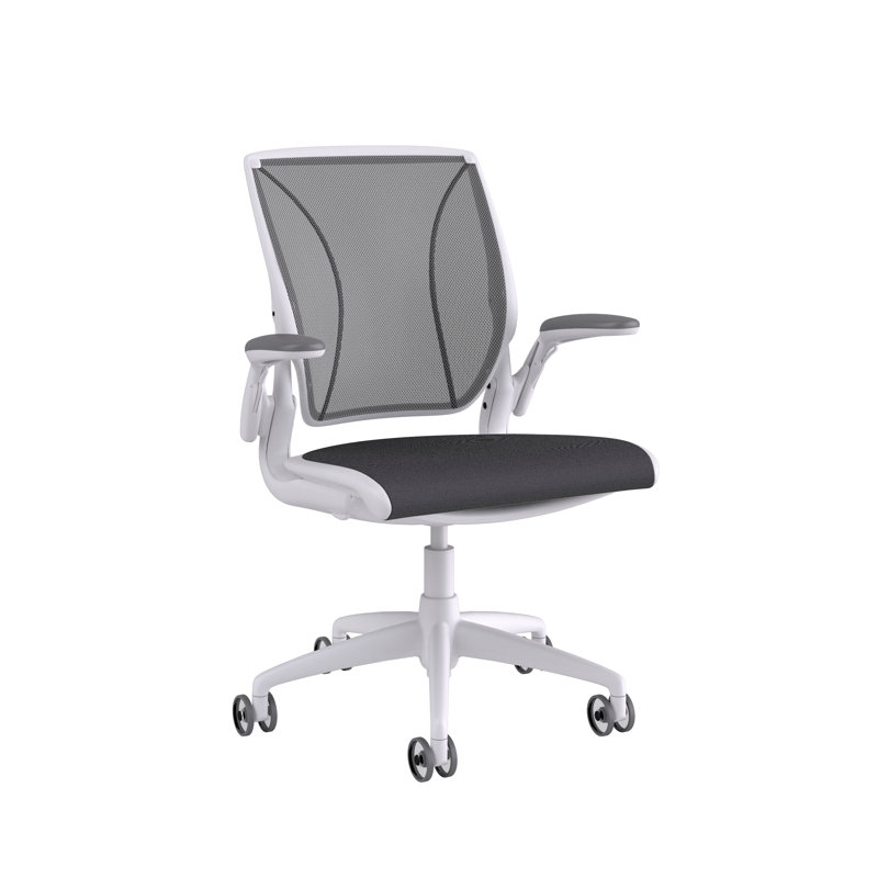 Diffrient World Wool Task Chair, White, Catena/Caraway, Corde/Medium Gray