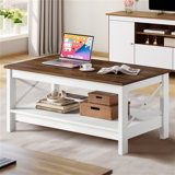 O'Kean 39" Rectangular Coffee Table with Storage For Living Room