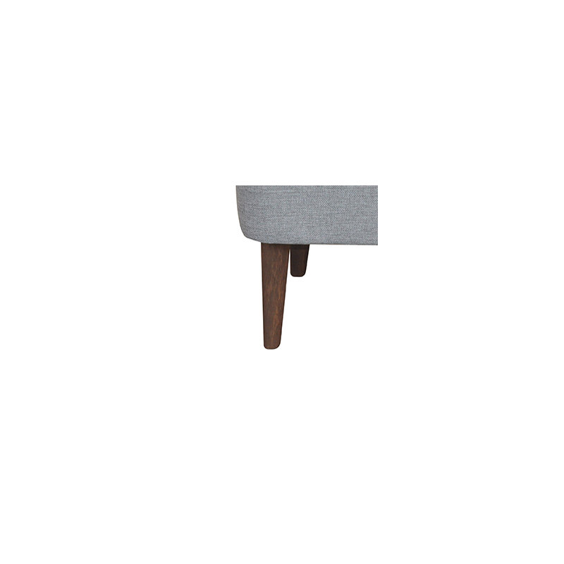 Mr. M 40cm Wide Square Solid Colour Standard Ottoman, Grey/Pink