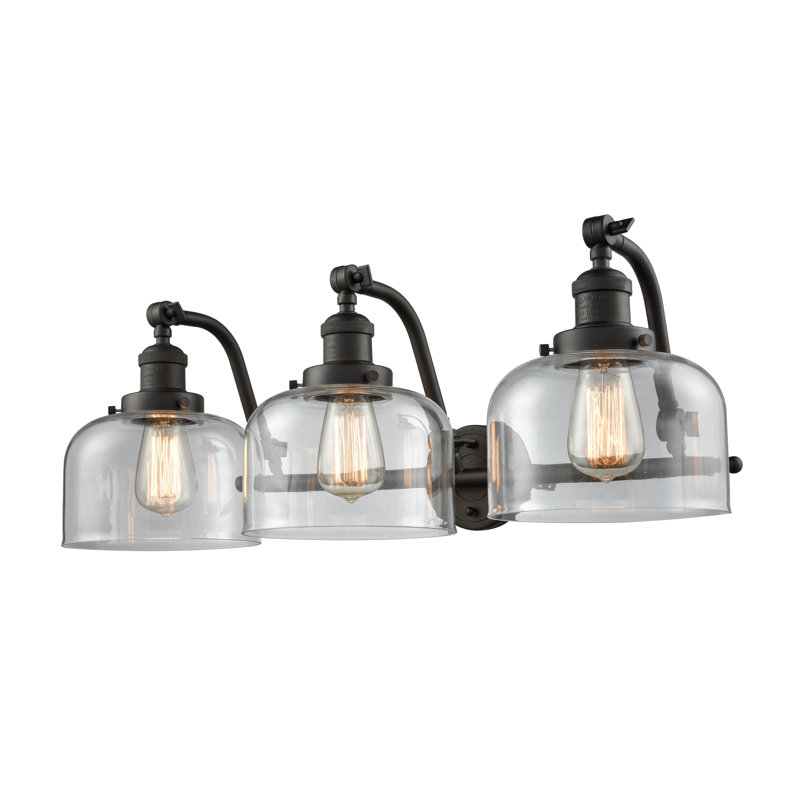 Bonomo 2 - Light Dimmable Vanity Light, Oil Rubbed Bronze, 3 W LED Vintage Dimmable Bulb, Clear