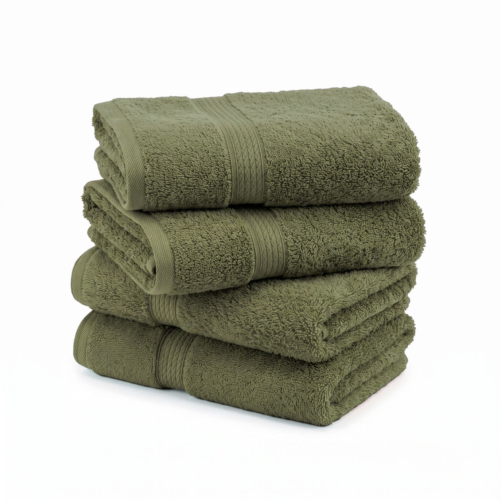 Egyptian Cotton Hand Towels, Forest Green