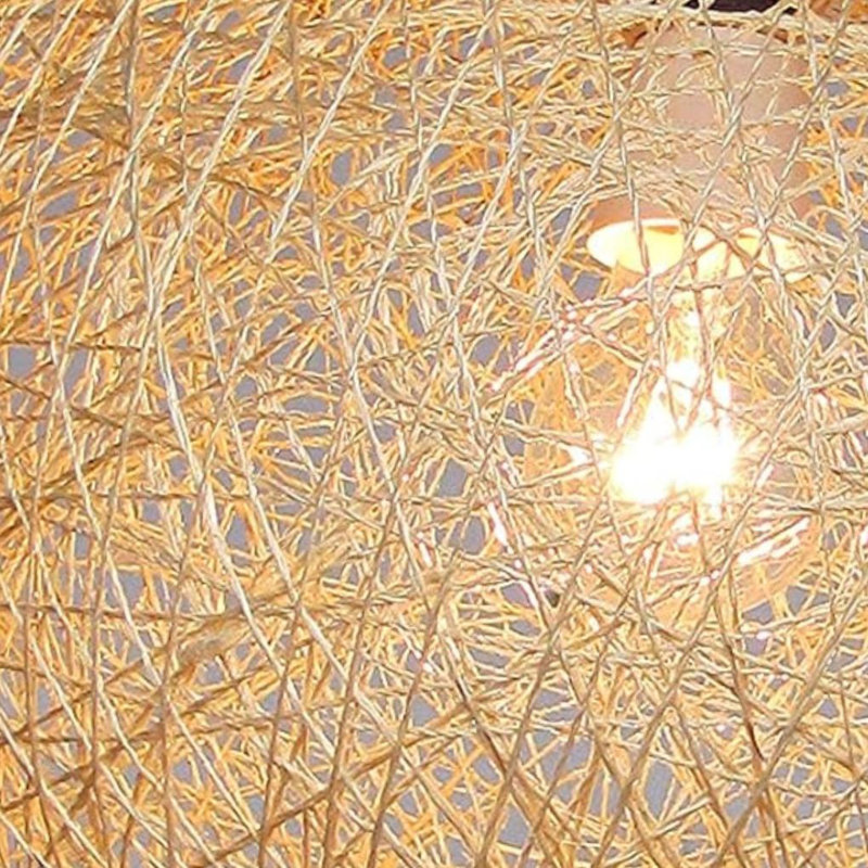 Rattan Sphere Pendant Shade, Natural, 21cm H x 26cm W x 26 D