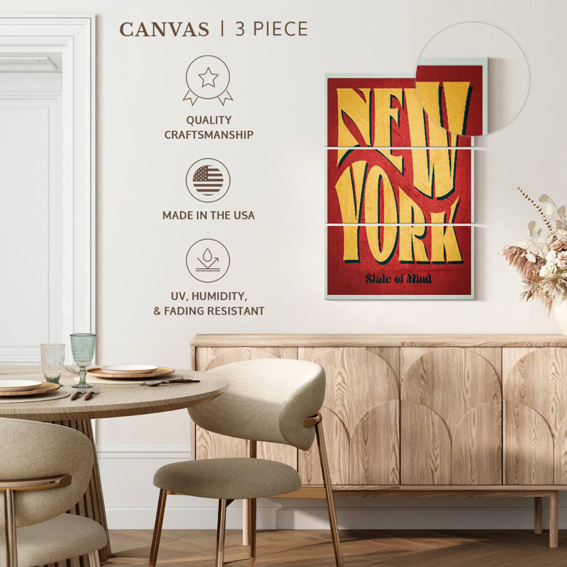 Masam New York State of Mind - rouge, H 32 po x l 20 po