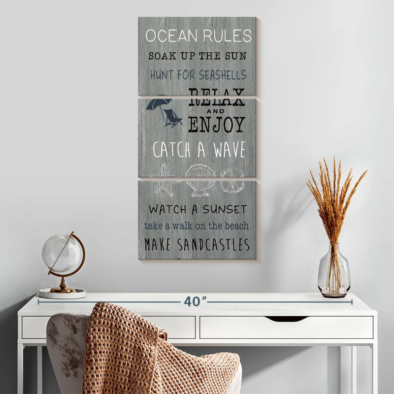 Ocean Rules, H 32 po x l 15 po