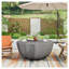 Table basse imperméable 35,43 po moderne pour l'extérieur et l'intérieur, conception en ciment Mgo durable, convenant aux terrasses, jardins, arrière-cours et salons (gris)-431468751
