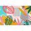 Murale pelez et collez de qualité supérieure - Abstrait feuillage tropical-853183604