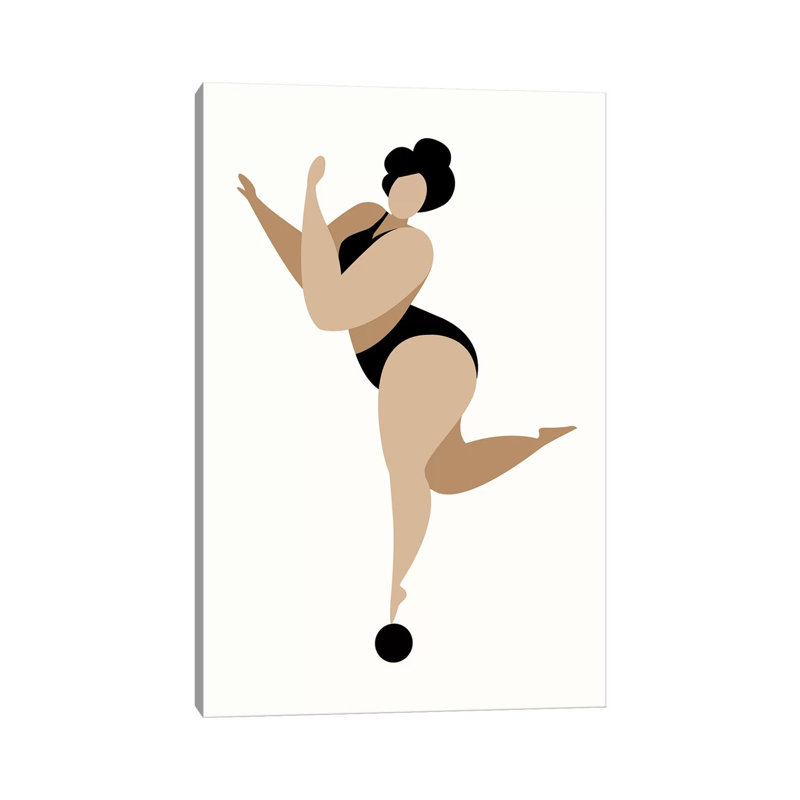Dancing Queen-Black 1 Piece Wall Art on Canvas, 30.48cm H x 20.32cm W x 1.91cm D, Wrapped Canvas