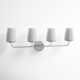 Fitz 4 Light Frosted Dimmable Vanity Light
