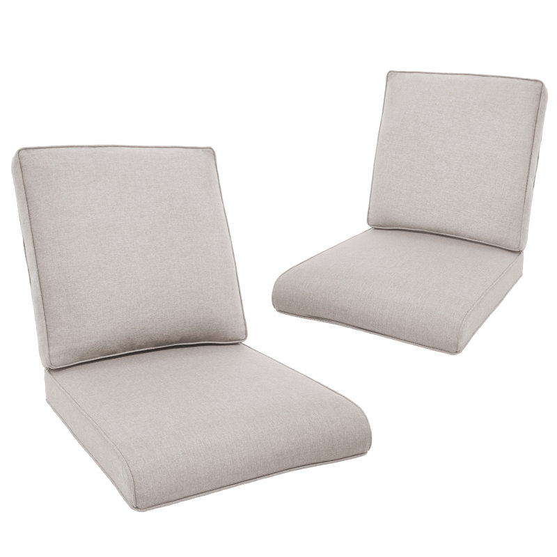 Outdoor Chair Cushions 22 x 25 x 4 Inch, Outdoor Replacement Cushion Set, Back & Seat Patio Cushions for Outdoor Furniture, Weather Resistant Patio Chair Cushions with Removable Cover