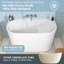 Baignoire de trempage autoportante 47 po. X 30 po en blanc lustré avec bonde escamotable
