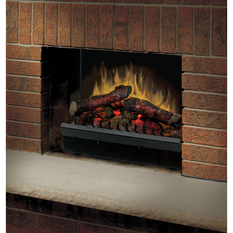 Dimplex 23-in Plug-in Deluxe Electric Fireplace Log Set, Hand Painted Logs, Realistic Flame 400 SQFT