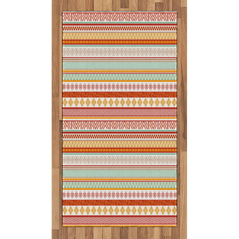 Tribal High Density Long Fiber Poly Threads Decorative Area Rug Carpet, Rectangle 2'7" x 5'