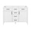 Meuble-lavabo de salle de bain de 122 cm (48 po), base autoportante en MDF avec 4 tiroirs et 2 portes, meuble de rangement avec étagères réglables, poignées en métal, meuble seul-1840428765-1840428766