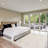 Mickle Dearra Modern Geometric Solid Cream Ivory High Low Easy Care Indoor Area Rug-112005118