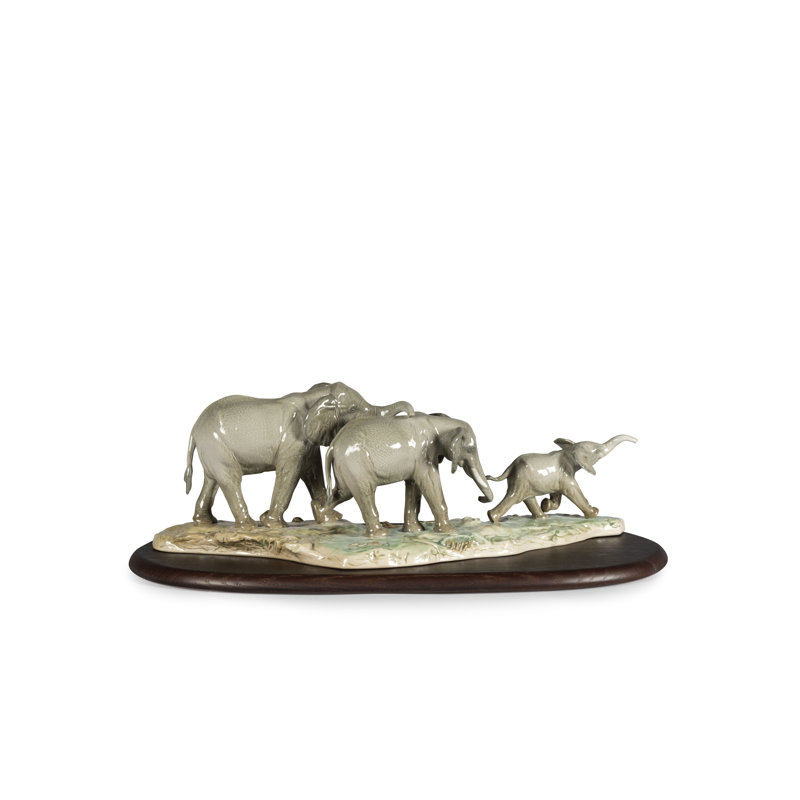 We Follow in Your Steps Elephants Figurine