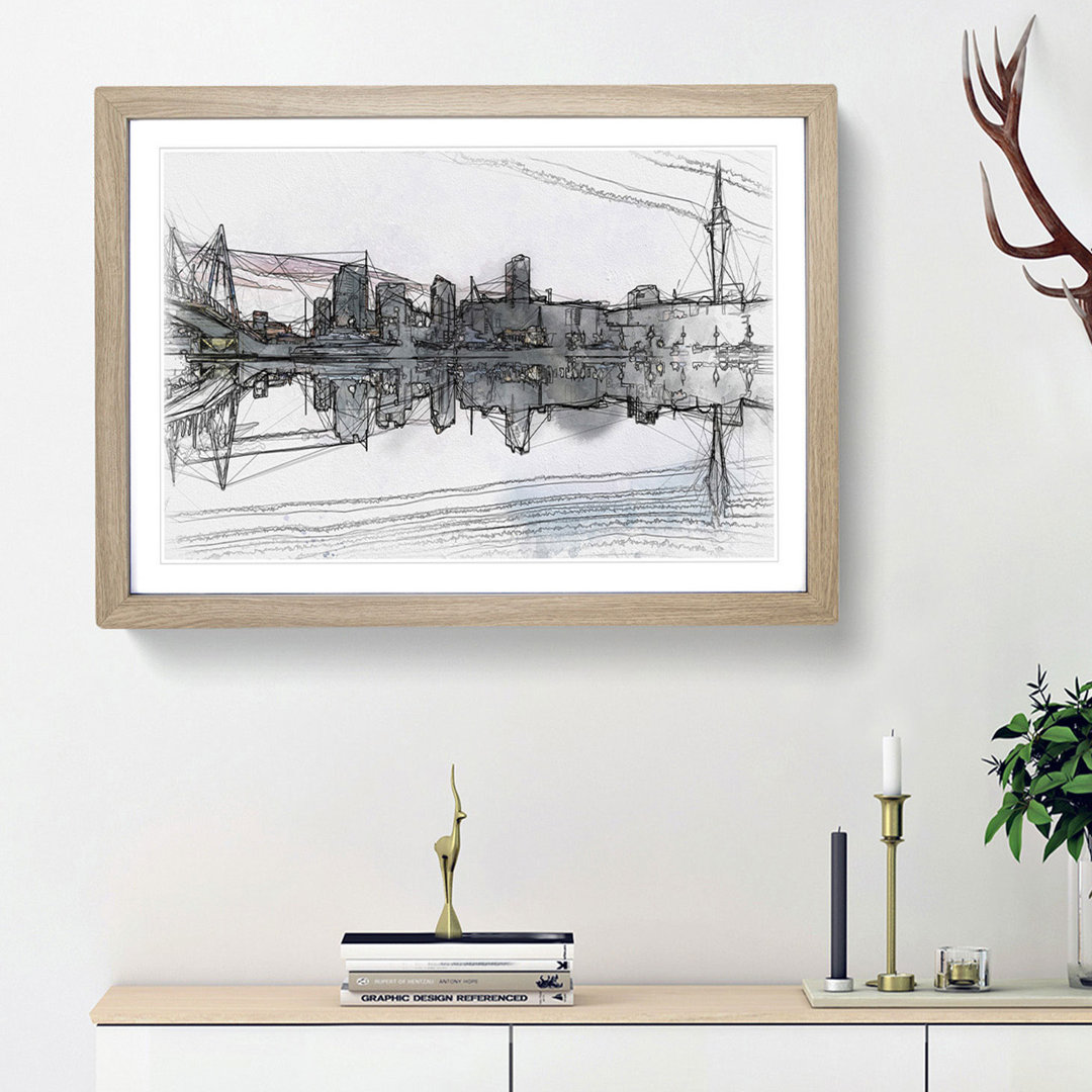 Auckland Skyline in New Zealand - Picture Frame Painting Print
