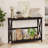 40" Modern 2-Tier Console Table with Metal X-Frame,  Wood Entryway Table (200 lbs Capacity)-1651016197