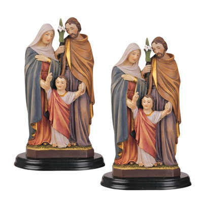 "Ensemble de 2 pièces" ICE ARMOUR 5 "H Statue de la Sainte Famille, Figurine Sainte