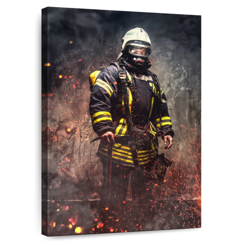 Firefighter Rescue Mission, 51" H x 34" W