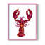 Reproduction encadrée de homard - bois massif-1077208269-1077208273