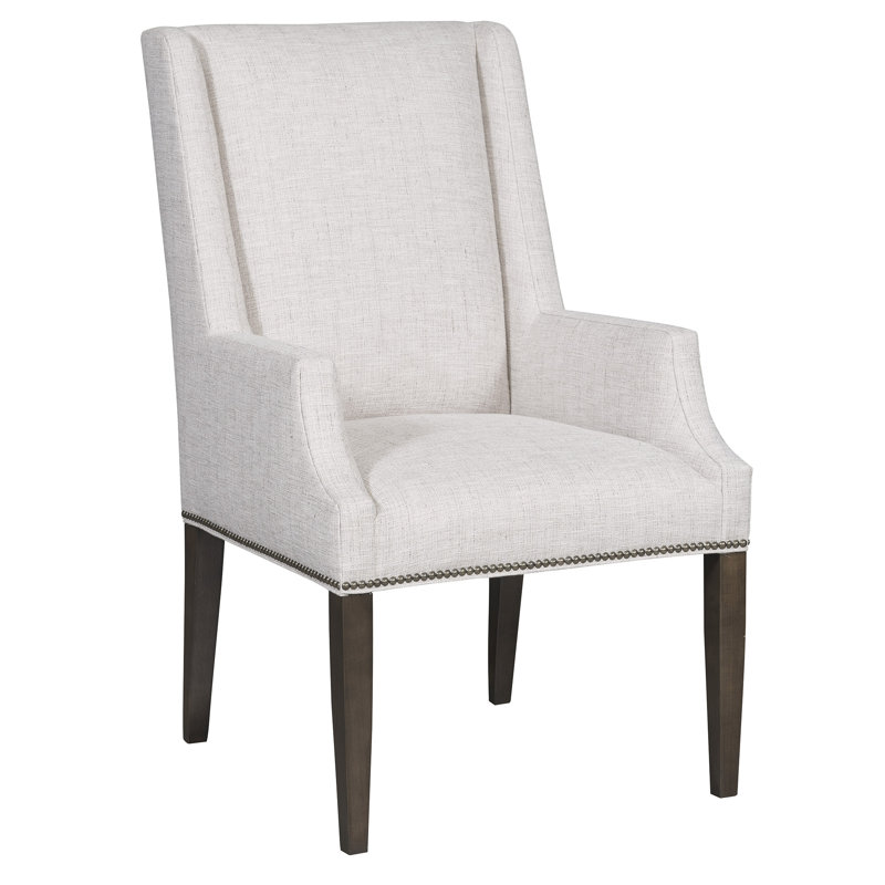 Everhart Dining Arm Chair, Havana, Crypton Instant Parchment