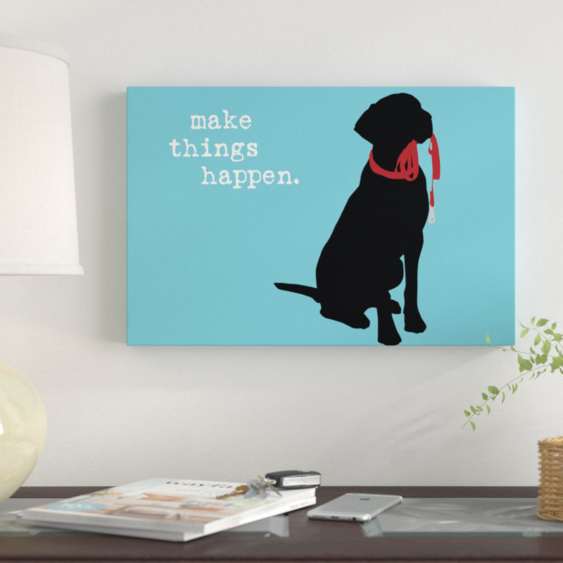 «Make Things Happen», impression sur toile, H 12 po x l 18 po x P 1,5 po, Pas de tapis, Toile tendue
