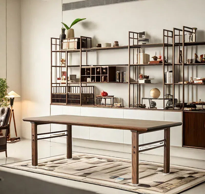 Black Walnut Table: Solid, Spacious & Sleek., 29.53"H x 70.87"L x 33.46"W
