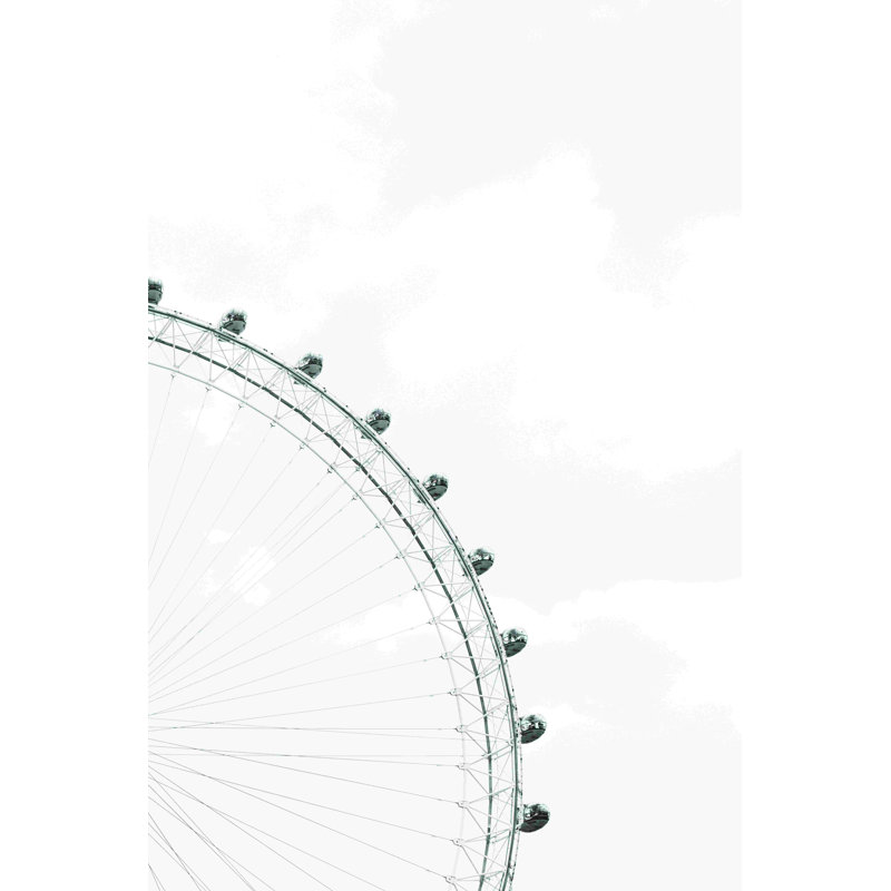 Grande roue amusante - peinture sur toile tendue, H 18 po x l 12 po