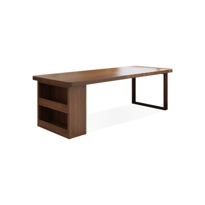 Walnut Rectangular Solid Wood Writing desk
