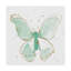 « gilded papillons ii menthe », reproduction de peinture à l’acrylique sur toile tendue-27648010