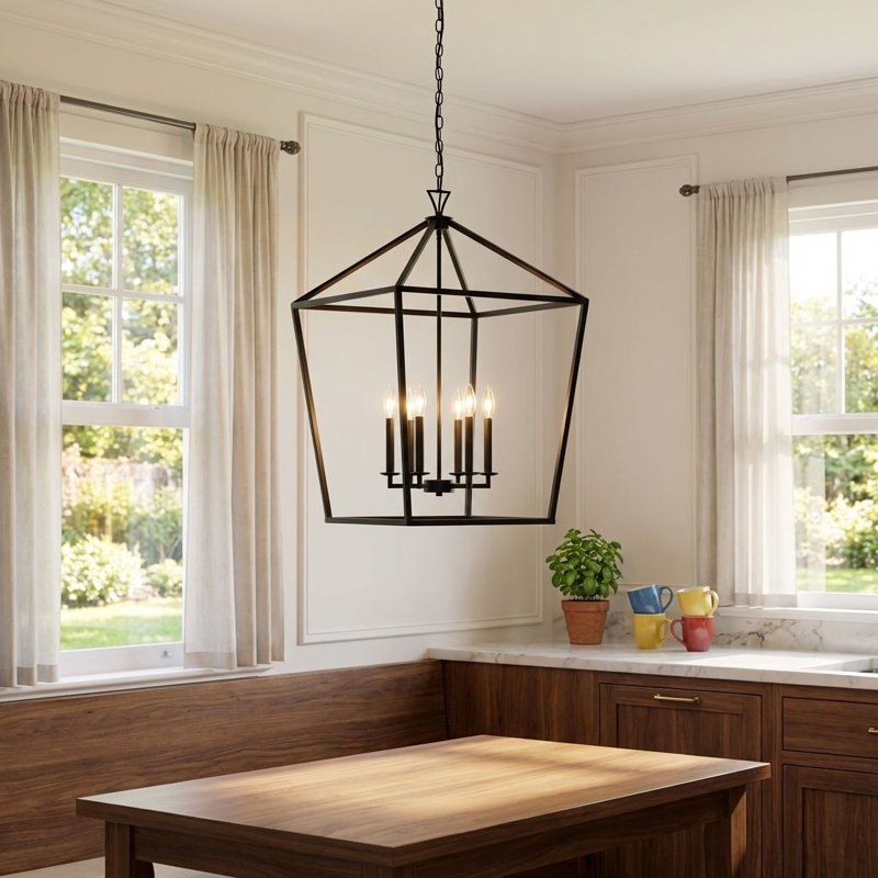 Hastings 6-Light Chandelier, Noir mat