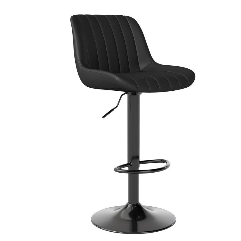 Adjustable Height Counter Stool with Metal Frame