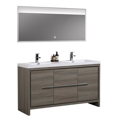 Chetek 60"" Double Bathroom Vanity Set with Mirror -  Orren Ellis, 8C7D1CA2BCF04B5FAED2595AFE7833E5