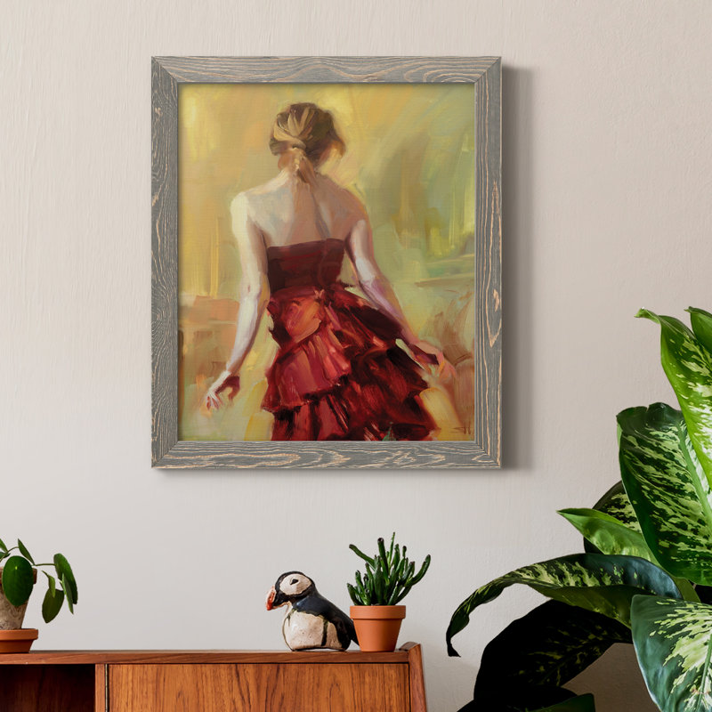 Copper Reflection - Peinture sur toile encadrée, H 24 po x l 18 po x P 1,5 po, Encadré gris