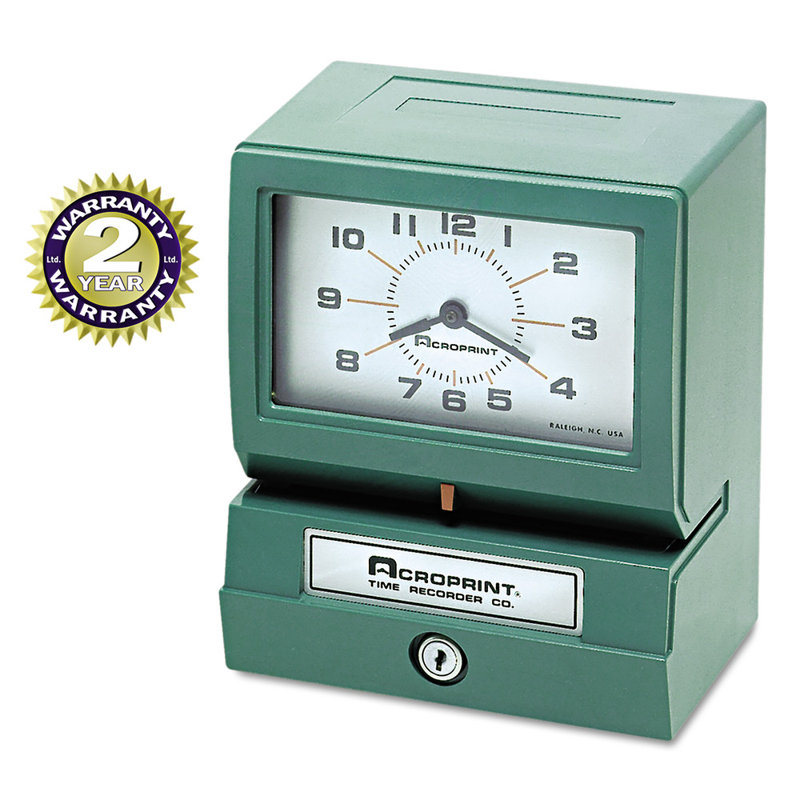 Model 150 Analogue Automatic Print Time Clock with Month/Date/1-12 Hours/Minutes