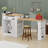 Extendable Island Console With Drawers, Cabinet, Shelving And Multi-Function Table