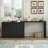 Sideboard converts into a dining table and Adjustable Pull-Out Top-435286780