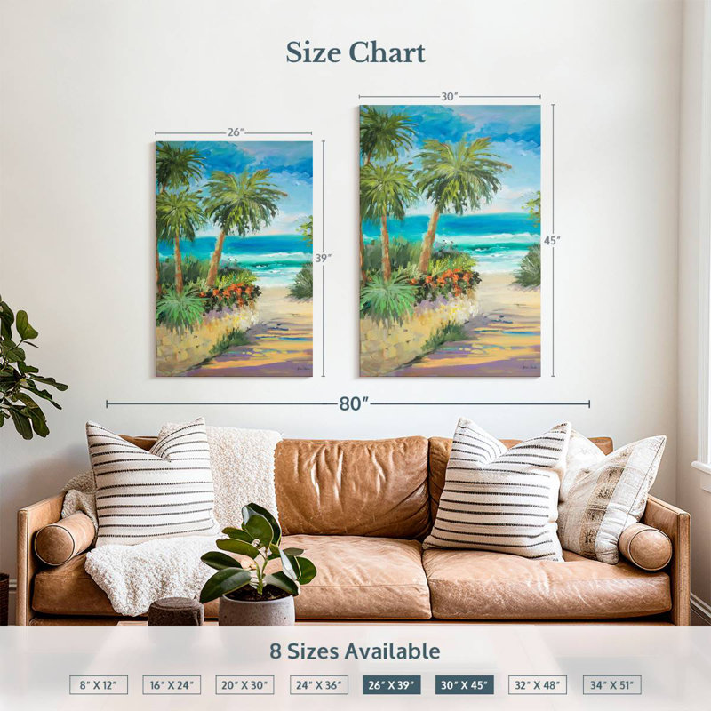 Gillard Palm Path, 39" H x 26" W