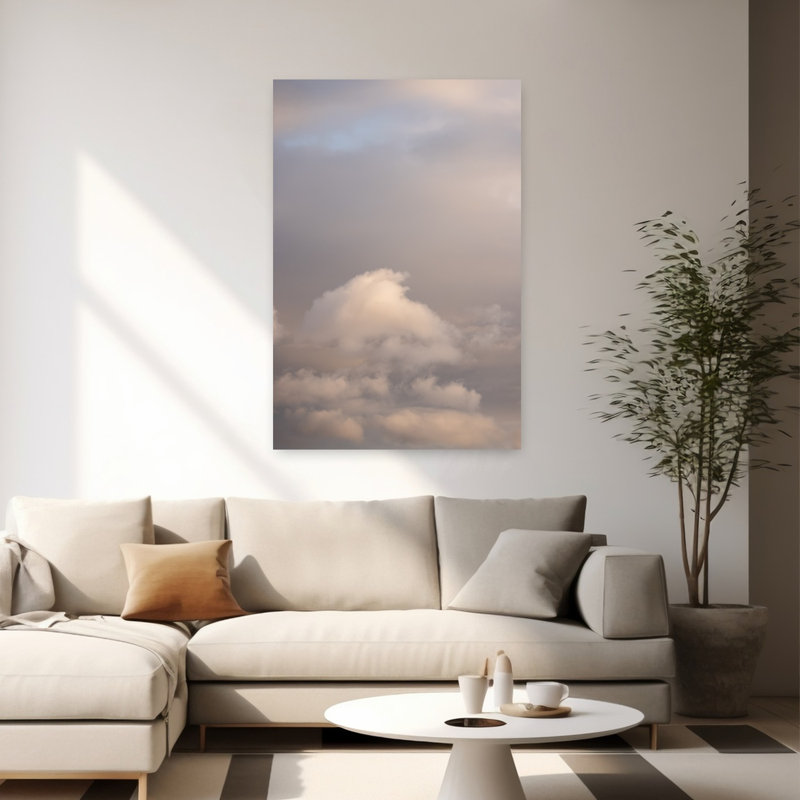 Art contemporain, paysage abstrait, paysage côtier, H 60 po x l 40 po