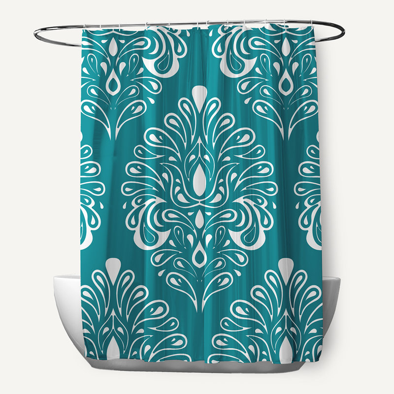 Rideau de douche Kolby, Bleu sarcelle