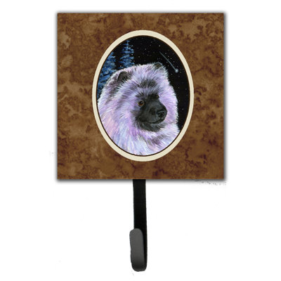 Porte-laisse keeshond starry night et crochet mural