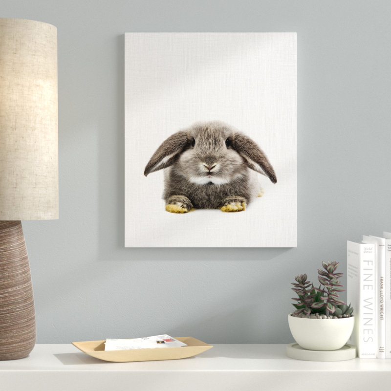 « lapin ii », impression, Toile tendue, H 14 po x l 11 po x P 0,75 po